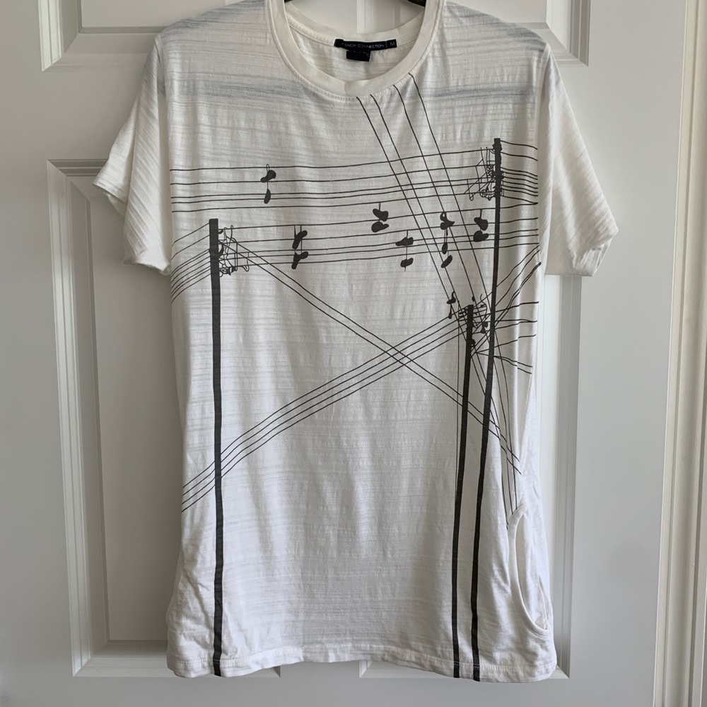 French connection power line T-shirt with pockets